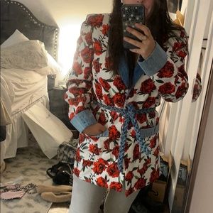 Alice & Olivia Floral Blazer Coat